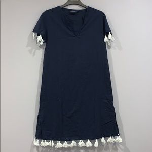 Madison Mathews Dress with Tassels